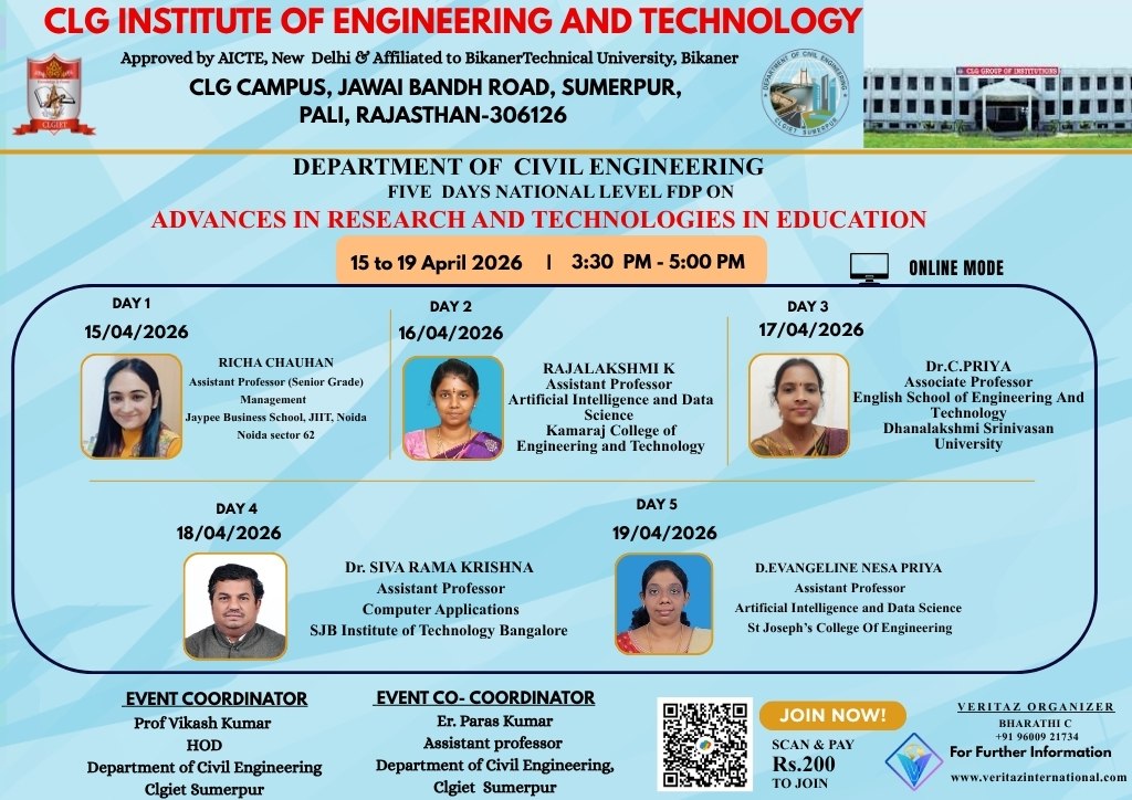 CLG Institute Of Engineering and Technology Event